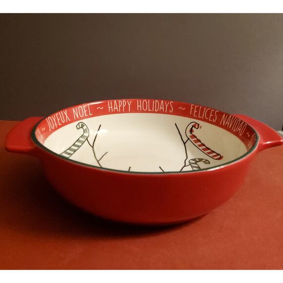 Happy Holidays - Rudy Serving Bowl in Different Languages - Picture 2 of 4